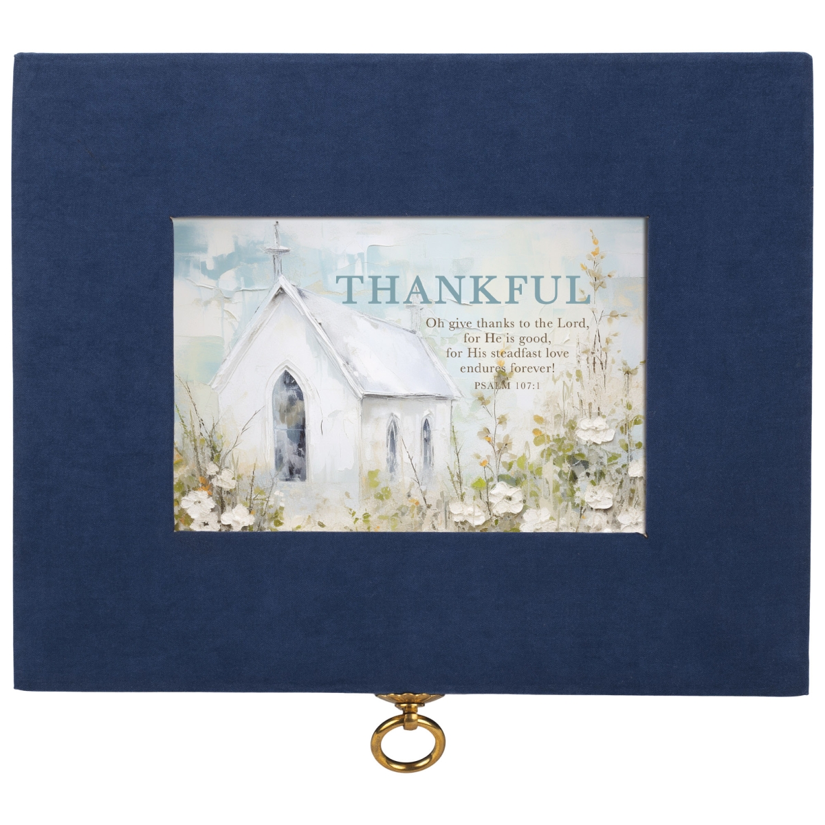 LLBN1006SM Large Suede Music Box Church Thankful