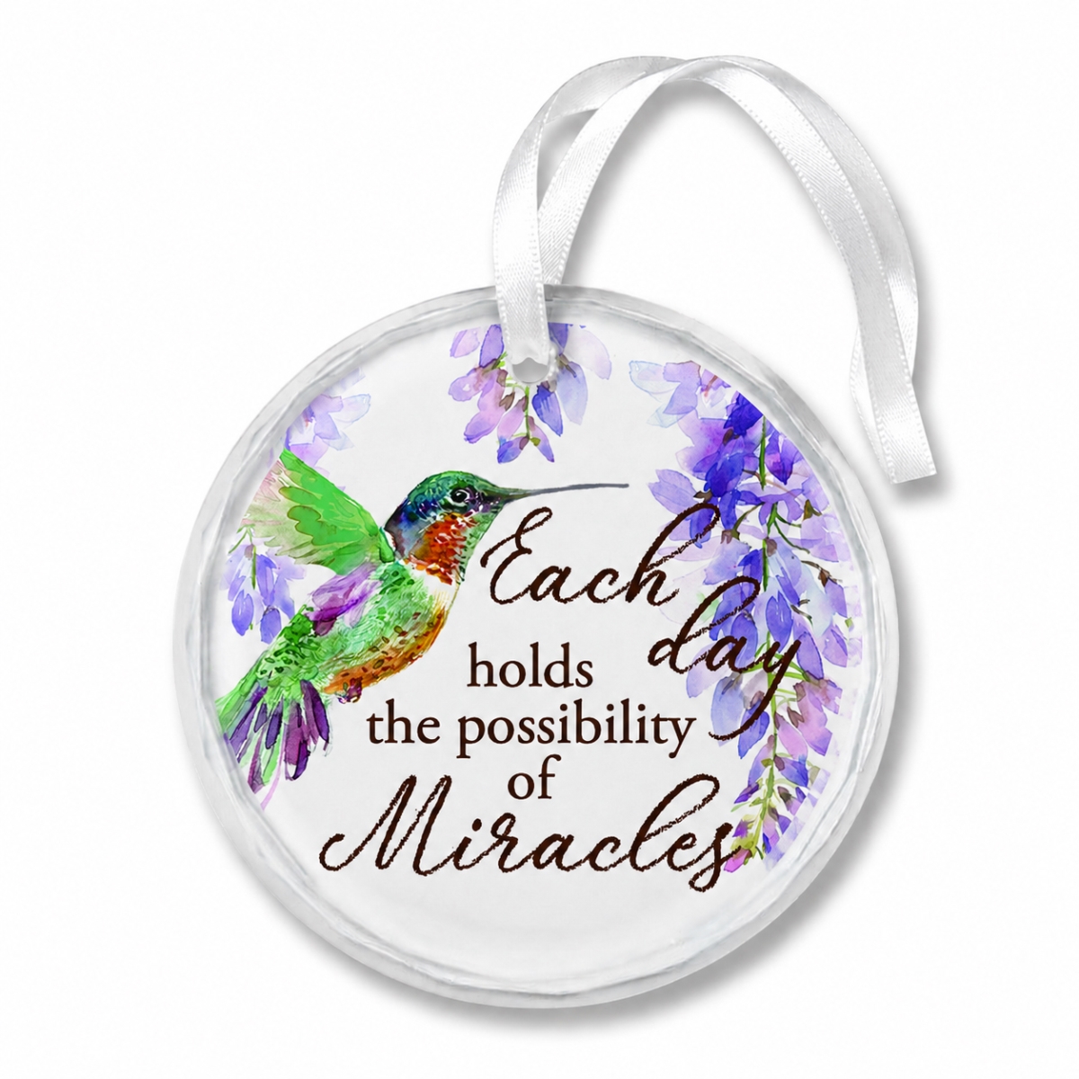 EORNG-44 Ornament Hummingbird Each Day  3.5H