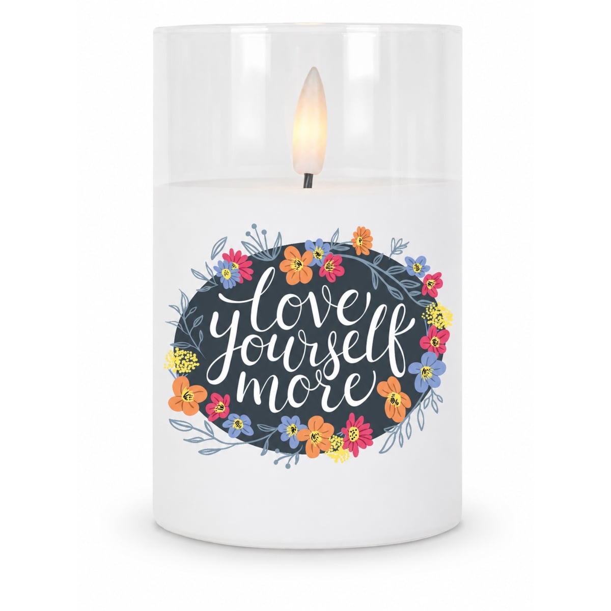 CNDLED46 LED Candle Love Yourself More Wax
