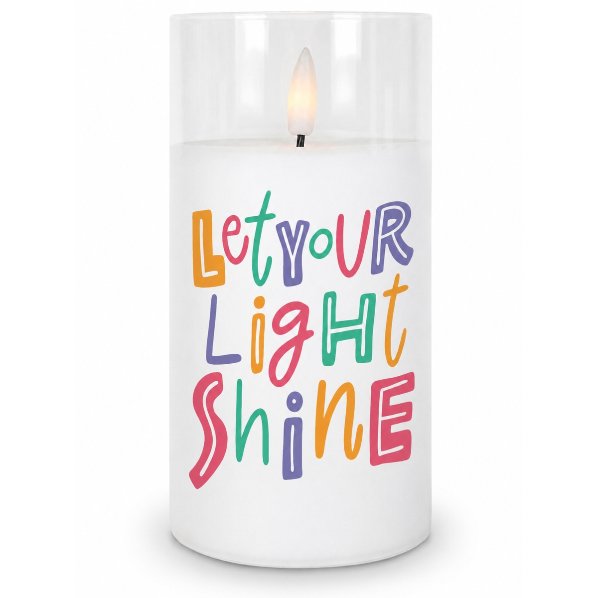 CNDLED66 LED Candle Let Your Light Shine Wax