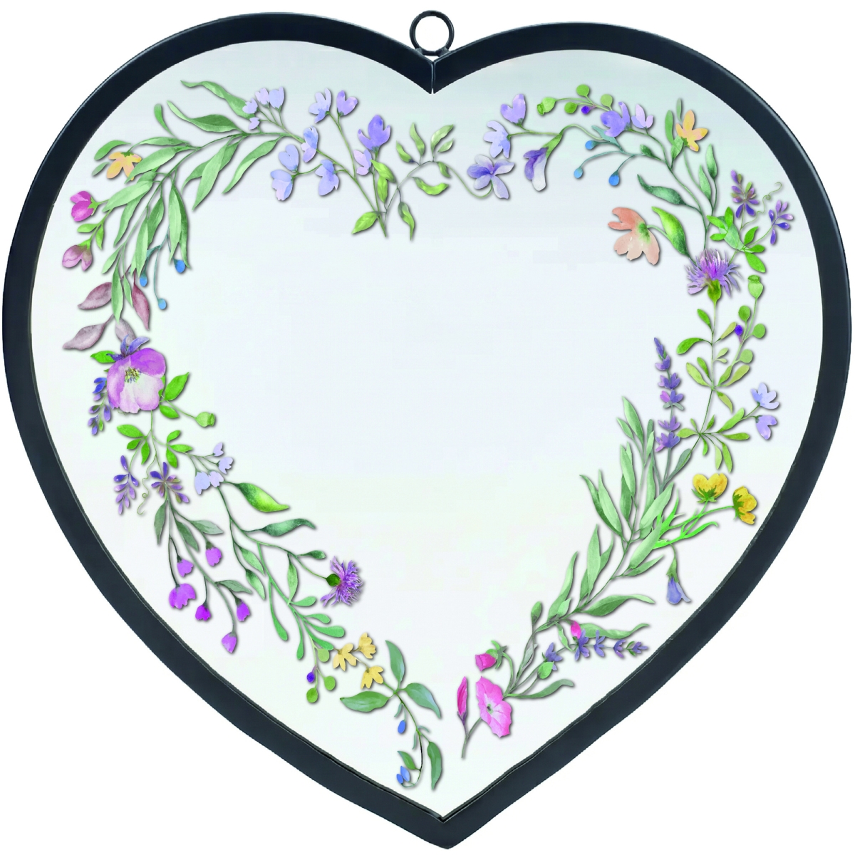 HMW802 Heart Mirror Floral Heart