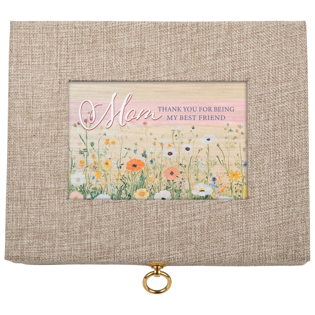 LBB1005M Linen Music Box Mom Thank You For