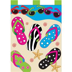 Nautical Crab Welcome Flag - Multicolor - 13 x 18 in. - Durable Polyester