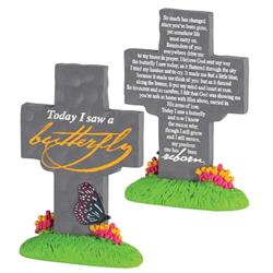 TTCR-803 5.5 in. Today I Saw A Butterfly Tabletop Cross
