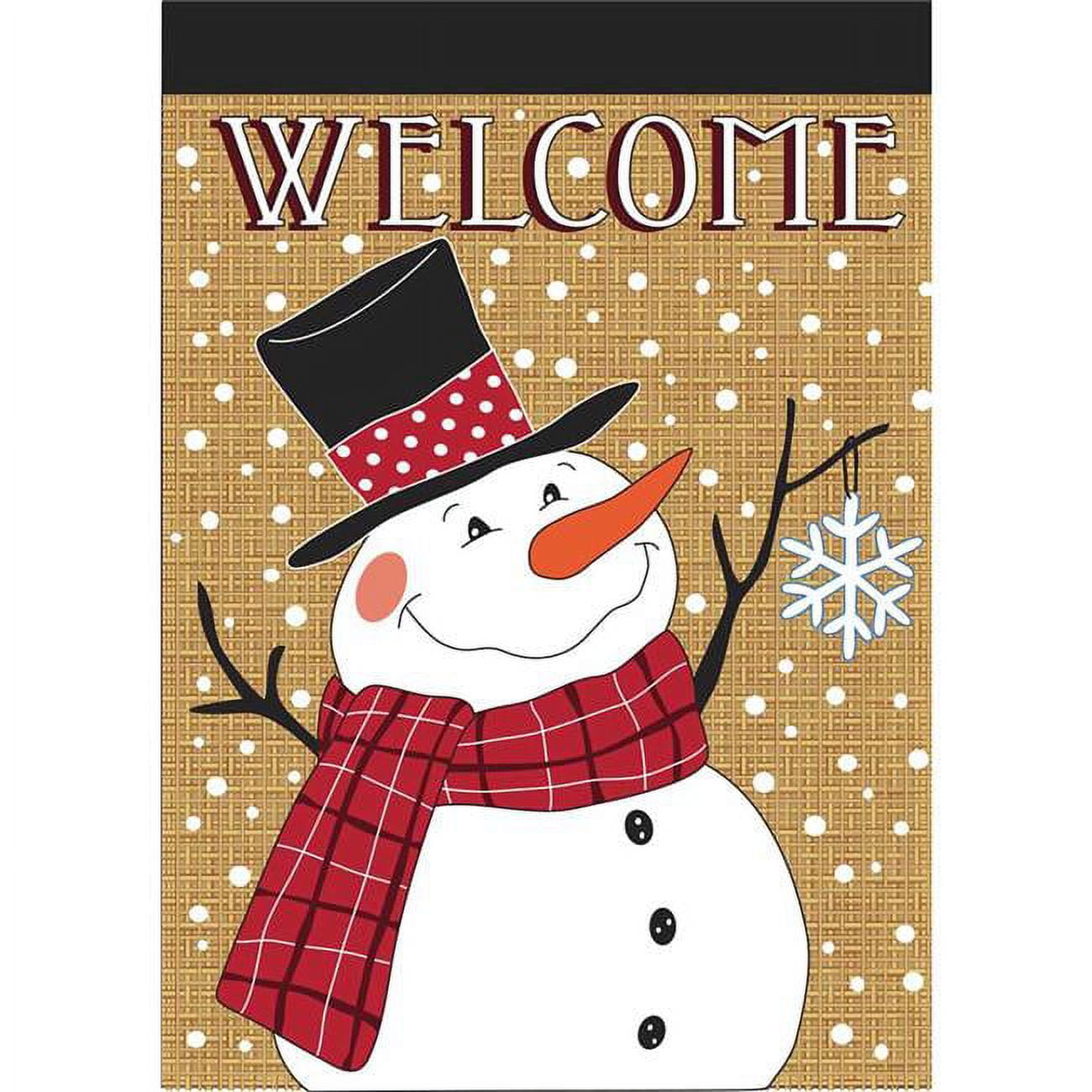 1102 13 x 18 in. Welcome Applique Garden Flag