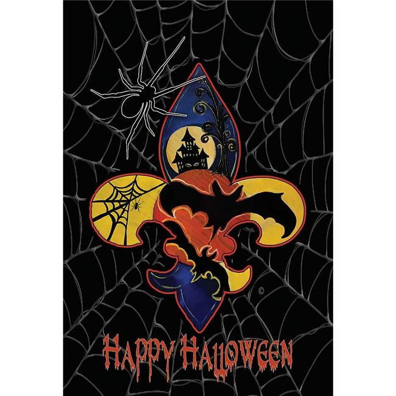 30 x 44 in. Happy Halloween Polyester Garden Flag, Large