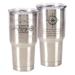 Picture of Dicksons SSTUM-9 8 x 4 in. 30 oz Stainless Steel Large Tumbler - Life is About the Journey & Jeremiah 29-11