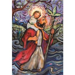 St. Christopher Polyester Outdoor Garden Flag