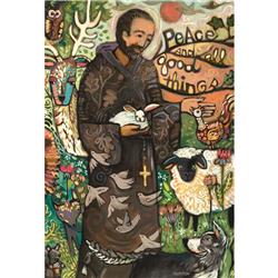 13 x 18 in. St. Francis Polyester Outdoor Garden Flag