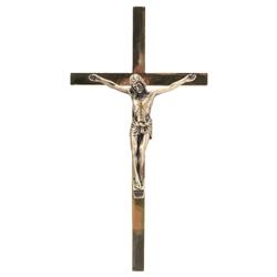 Bronze Metal Wall Crucifix - 8 in. - Durable Christian Decor