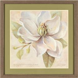 24M-1414-803 14 x 14 in. Simple Magnolia Ii by Lanie Loreth with Rustic Frame