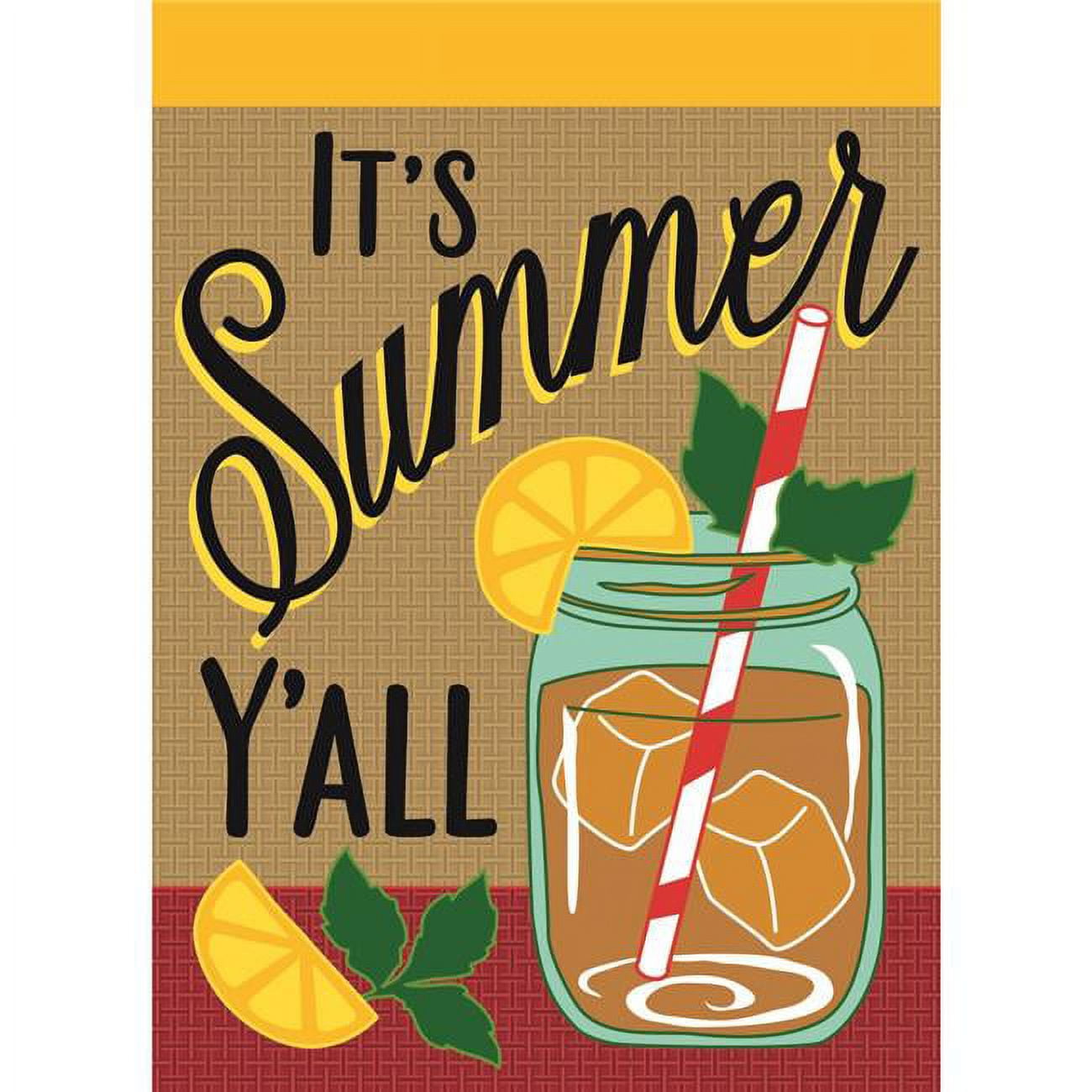 13 x 18 in. Its Summer Y-All Burlap Garden Flag