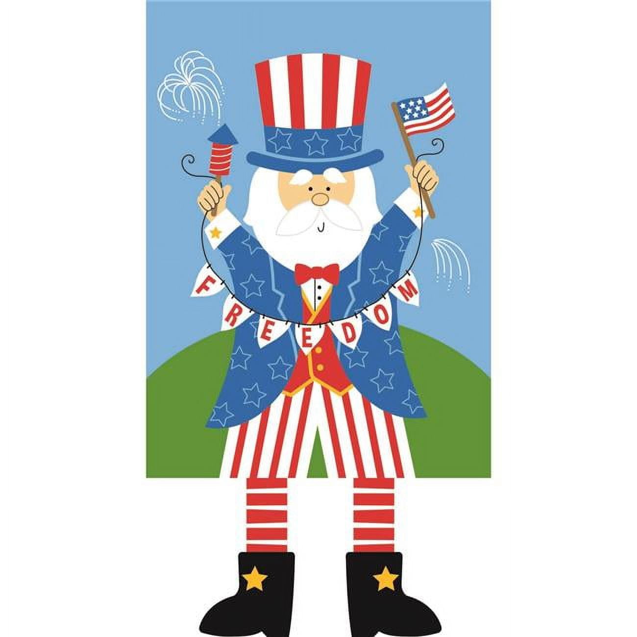Uncle Sam Polyester Garden Flag