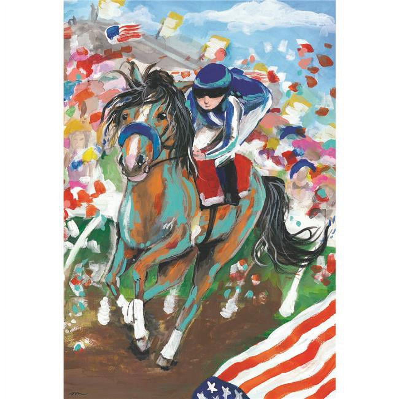 13 x 18 in. Derby Day Polyester Garden Flag
