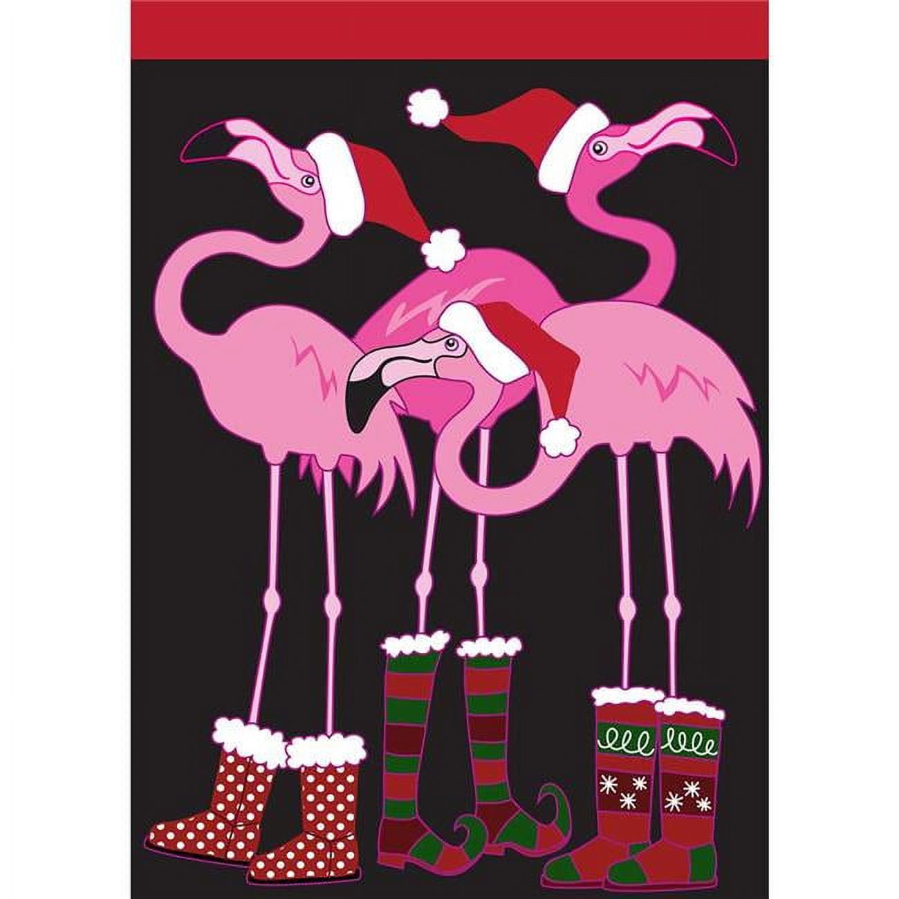 13 x 18 in. Christmas Flamingo