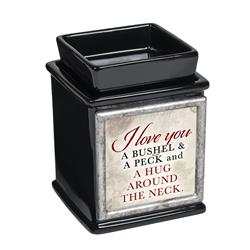 Picture of Dicksons IW17BK Love You A Bushel & A Peck Interchangeable Fragrance Wax or Essential Oil Warmers - Black