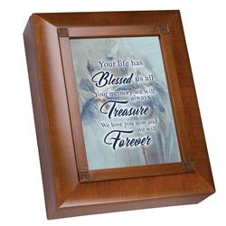 617RB Breavement Remembrance Box - Your Life Has Blessed Us All Your Memory We Will Always Treasure