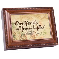 MB2127 Breavement Locket Music Boxes - Our Hearts Will Forever Be Filled With Joy & Thoughts of You