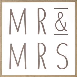 Picture of Dicksons 24M-1010-845 Mr & Mrs Framed Wood Wall Plaque