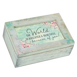 DDP62AW 6 x 4 in. Music Keepsake Box - The World is Better & Beautiful -  DICKSONS