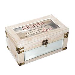 MD112WH Decorative Music Keepsake Box - Mother You Have Filled My Life with a Beautiful Love -  DICKSONS