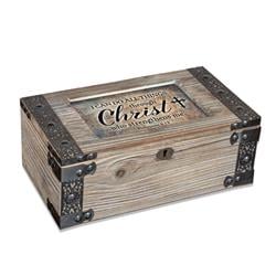 ML213SDG Decorative Music Keepsake Box - I Can Do All Things Through Christ Who Strengthens Me -  DICKSONS