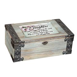 ML219CG Decorative Music Keepsake Box - Daughter - Timeless Tresure Rustic Elegance Music Box