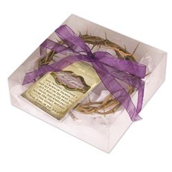 6 in. Crown of Thorns Real Wood in Gift Box with Scripture Tag