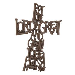 WCR-508 12 in. Lord is Great Resin Stone Wall Cross