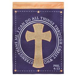 13 x 18 in. I Can Do Philippians 4-13 Blap Double Applique Garden Flag, Purple
