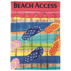 M070075 30 x 44 in. Flag Print Beach Access Flip Flop Polyester - Large