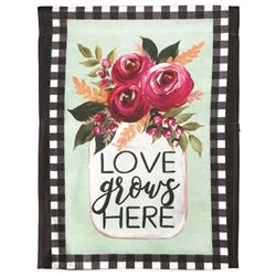 M070084 30 x 44 in. Flag Print Love Grows Here Polyester - Large