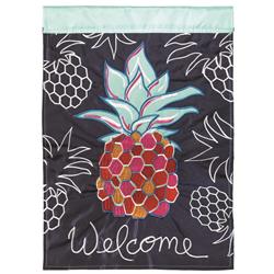 M001091 29 x 42 in. Flag Double Applique Whimsy Pineapple Polyester - Large