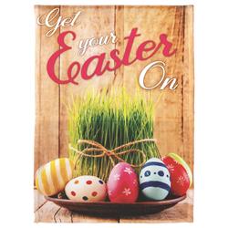 M080071 13 x 18 in. Flag Print Get Your Easter On Polyester Garden
