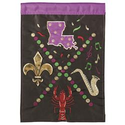 29 x 42 in. Flag Double Applique Louisiana Celebration Polyester - Large