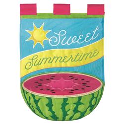M011120 13 x 18 in. Flag Dap Sweet Summertime Melon Polyester Garden