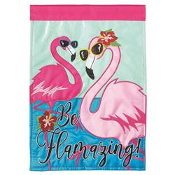 13 x 18 in. Flag Double Applique Be Flamazing Polyester Garden