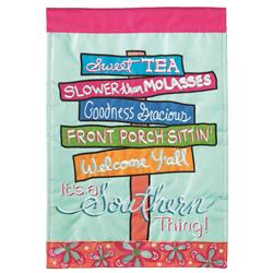 M011147 13 x 18 in. Flag Double Applique ItS A Southern Thing Polyester Garden