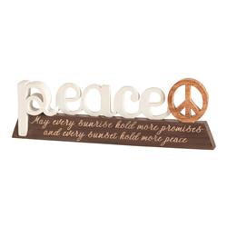 Picture of Dicksons WORDFIG-25 7.5 in. Figurine Peace May Every Sunrise Resin