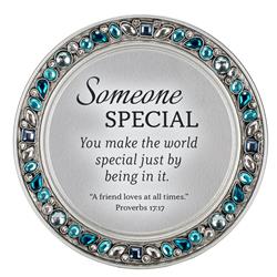 JCT131ST Someone Special Teal Jeweled Photo Frame Coaster
