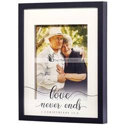 FRMWDBL-1114-55 8 x 10 in. Love Never Ends Wall Decor, Black