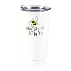 Picture of Dicksons SSTUMW-129 20 oz Bee Humble & Kind Tumbler, White