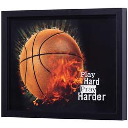 Picture of Dicksons FRMWDBL-1411-59 Basketball Play Hard Pray Harder Wall Photo