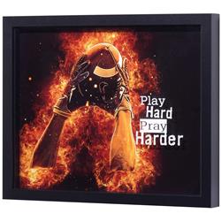 Picture of Dicksons FRMWDBL-1411-60 Football Play Hard Pray Harder Wall Photo