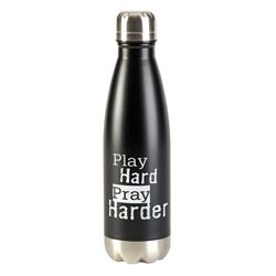 Picture of Dicksons SSWBBLK-5 17 oz Play Hard Pray Harder Water Bottle, Black