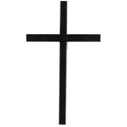 10 in. Black Metal Wall Cross