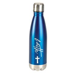 Picture of Dicksons SSWBBL-1 17 oz Cross with Faith Water Bottle, Blue