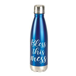 Picture of Dicksons SSWBBL-2 17 oz Bless This Mess Water Bottle, Blue