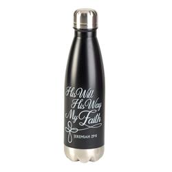 Picture of Dicksons SSWBBLK-3 17 oz His Will His Way Water Bottle, Black
