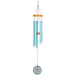 Picture of Dicksons WCA-123 35 in. Sail Blue & Yellow Cross Windchime